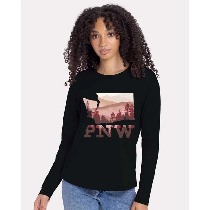 Cute North West Pnw Pacific Northwest Gift Womens Cotton Relaxed Long Sleeve T-Shirt