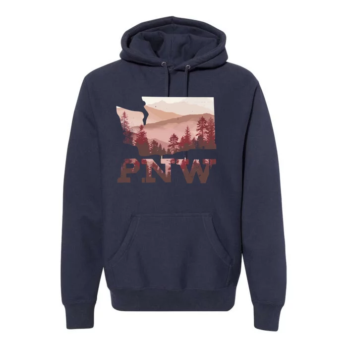 Cute North West Pnw Pacific Northwest Gift Premium Hoodie