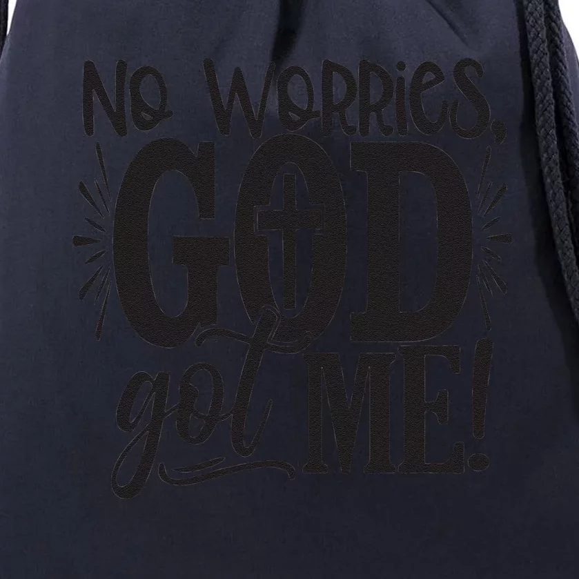 Christian No Worries, God Got Me African American Drawstring Bag