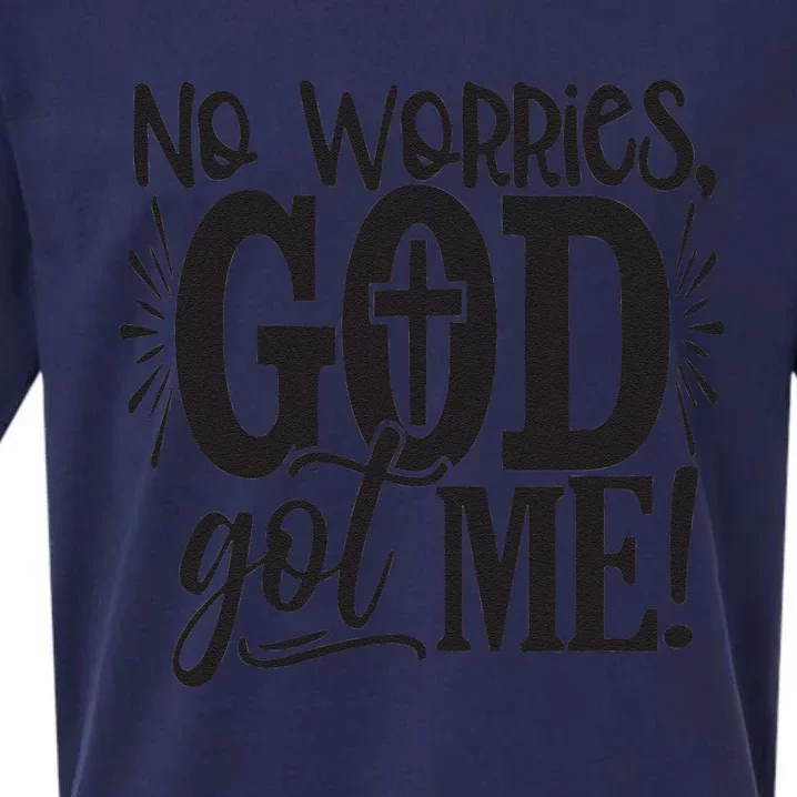 Christian No Worries, God Got Me African American Sueded Cloud Jersey T-Shirt