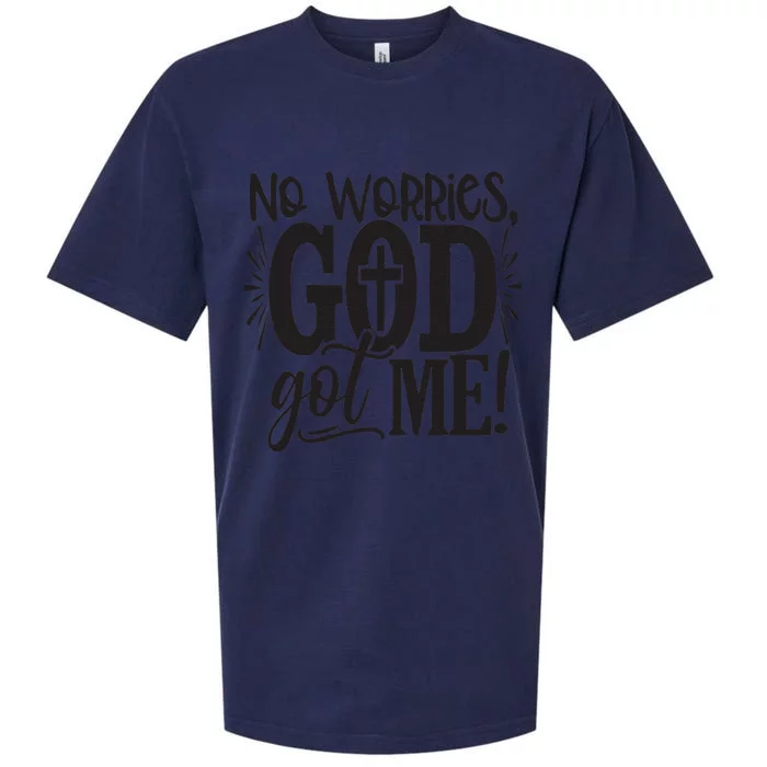 Christian No Worries, God Got Me African American Sueded Cloud Jersey T-Shirt