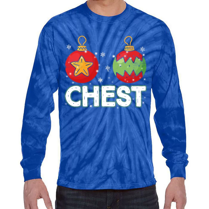 Chest Nuts Xmas Matching Couples Chestnuts Christmas Chest Great Gift Tie-Dye Long Sleeve Shirt