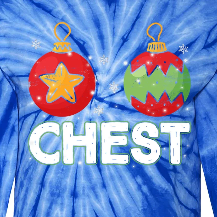 Chest Nuts Xmas Matching Couples Chestnuts Christmas Chest Great Gift Tie-Dye Long Sleeve Shirt