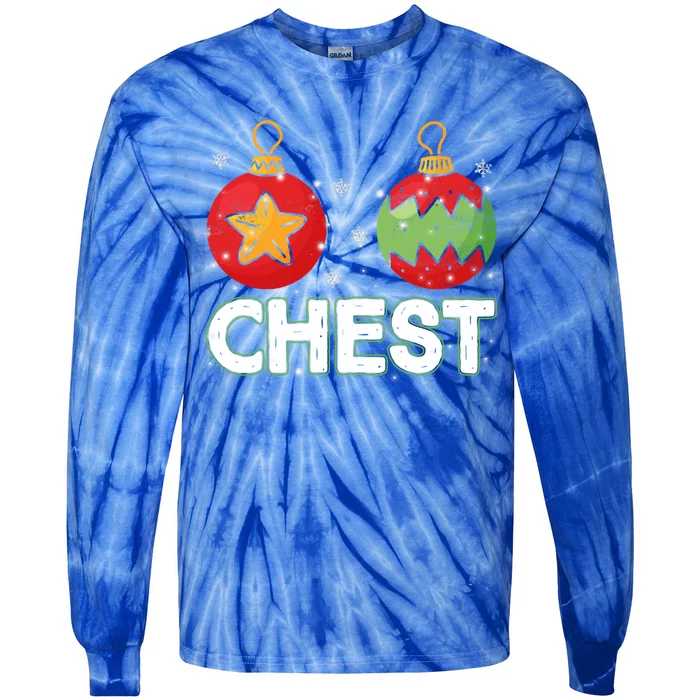 Chest Nuts Xmas Matching Couples Chestnuts Christmas Chest Great Gift Tie-Dye Long Sleeve Shirt