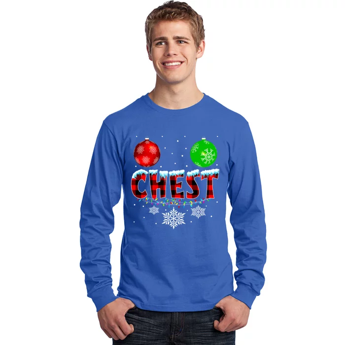 Chest Nuts Xmas Matching Couples Chestnuts Christmas Chest Funny Gift Long Sleeve Shirt