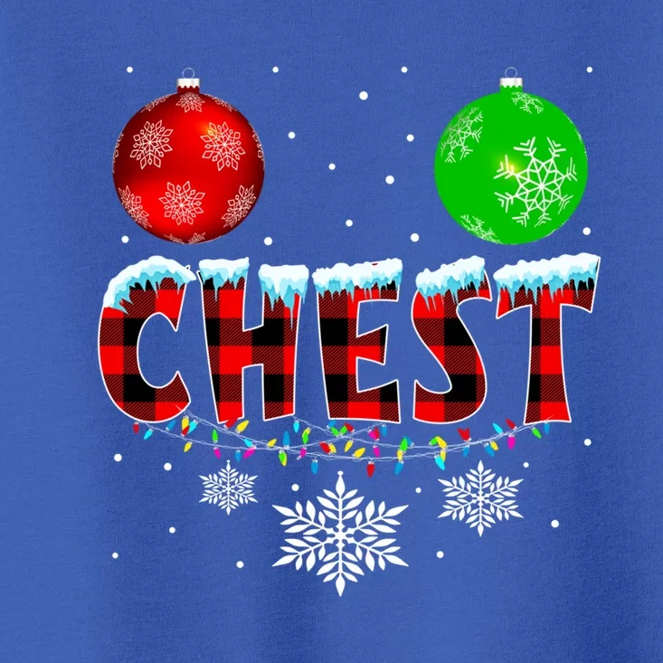 Chest Nuts Xmas Matching Couples Chestnuts Christmas Chest Funny Gift Toddler T-Shirt