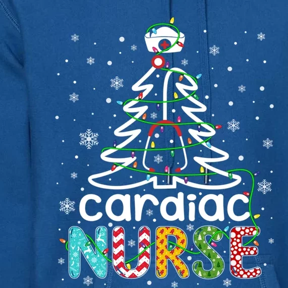 Cardiac Nurse Xmas Tree Funny Nursing Christmas Pattern Cute Gift Premium Hoodie