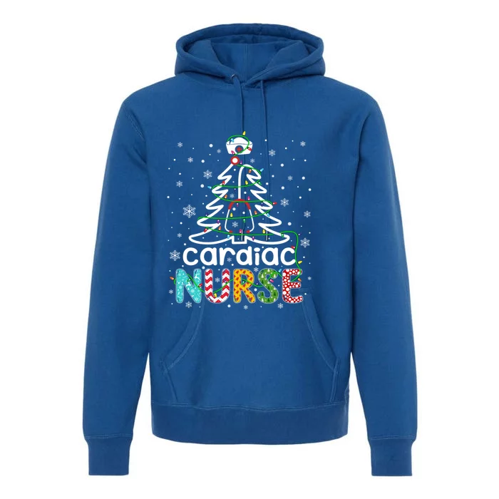 Cardiac Nurse Xmas Tree Funny Nursing Christmas Pattern Cute Gift Premium Hoodie