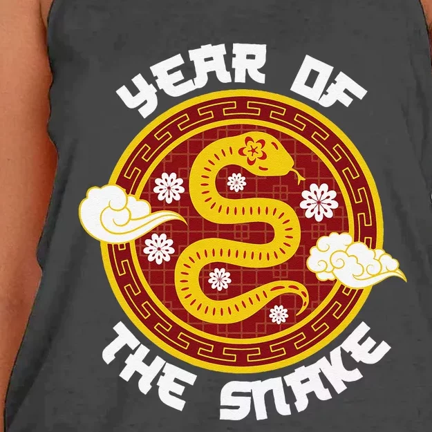 Chinese New Year Tradition Year Of The Snake 2025 Women's Knotted Racerback Tank