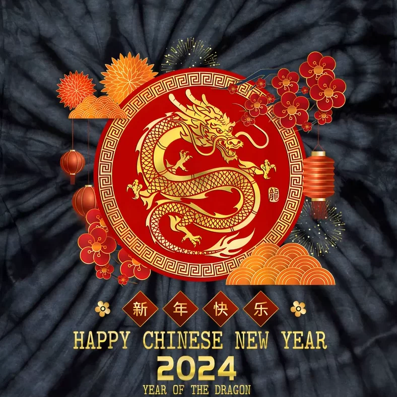 Chinese New Year 2024 Happy New Year 2024 Year Of The Dragon Tie-Dye T-Shirt