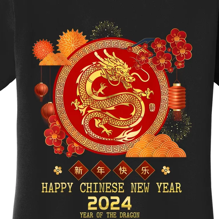 Chinese New Year 2024 Happy New Year 2024 Year Of The Dragon Women's T-Shirt