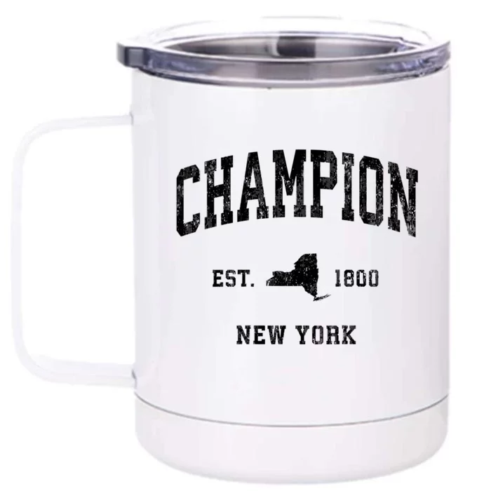 Champion New York Ny Vintage Athletic Front & Back 12oz Stainless Steel Tumbler Cup