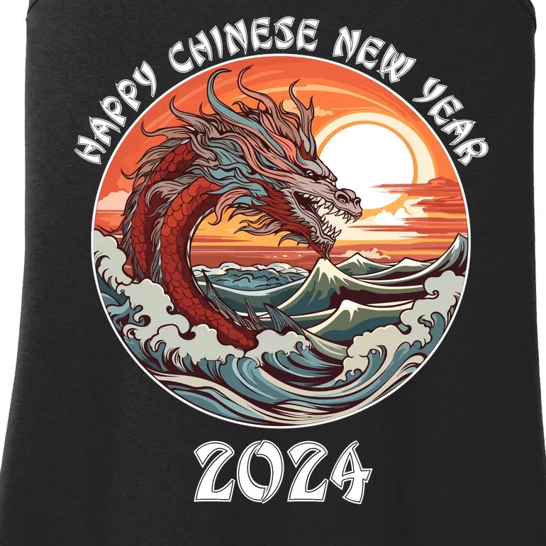 Chinese New Year 2024 Happy New Year 2024 Year Of The Dragon Chinese Lunar Ladies Essential Tank