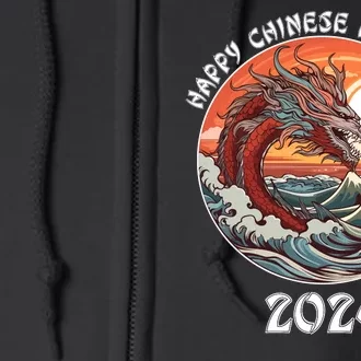 Chinese New Year 2024 Happy New Year 2024 Year Of The Dragon Chinese Lunar Full Zip Hoodie