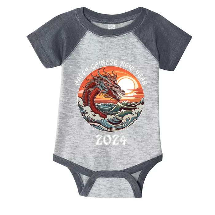 Chinese New Year 2024 Happy New Year 2024 Year Of The Dragon Chinese Lunar Infant Baby Jersey Bodysuit