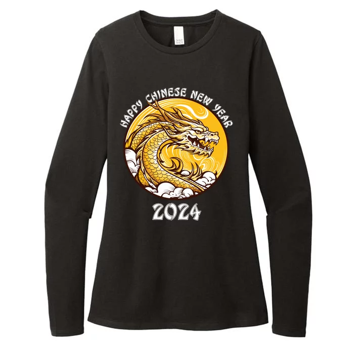 Chinese New Year 2024 Year Of The Dragon Happy New Year 2024 Chinese Lunar Womens CVC Long Sleeve Shirt