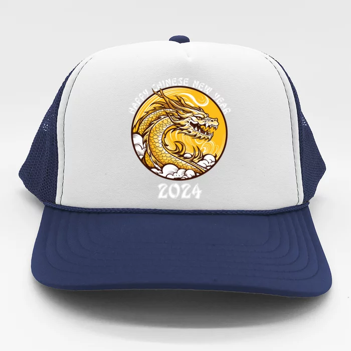 Chinese New Year 2024 Year Of The Dragon Happy New Year 2024 Chinese Lunar Trucker Hat