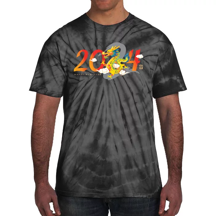 Chinese New Year 2024 Year Of The Dragon Lunar New Year 2024 Tie-Dye T-Shirt