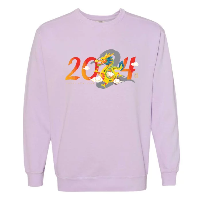 Chinese New Year 2024 Year Of The Dragon Lunar New Year 2024 Garment-Dyed Sweatshirt