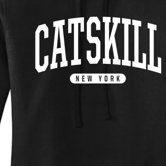 Catskill New York Souvenirs College Style Catskill New York Souvenir Gift Women's Pullover Hoodie