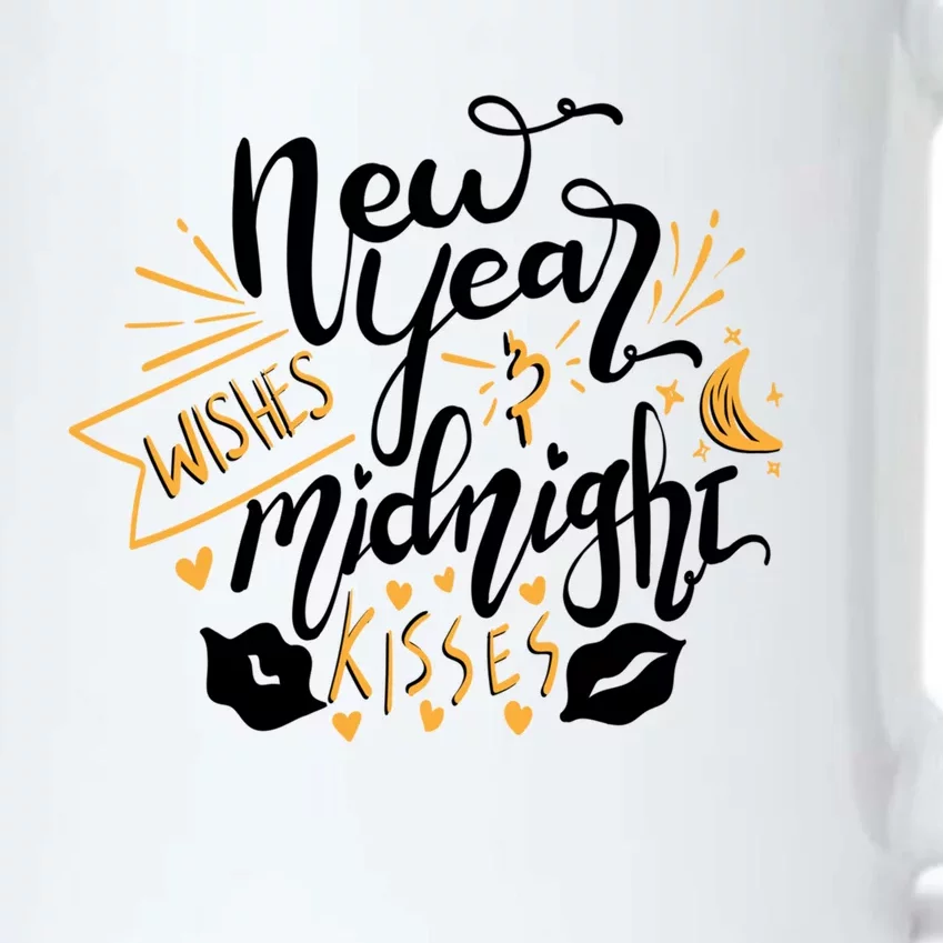 Cute New Year Wishes Midnight New Years Party Design Gift Black Color Changing Mug