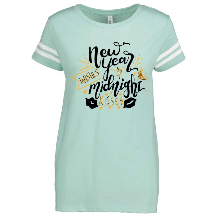 Cute New Year Wishes Midnight New Years Party Design Gift Enza Ladies Jersey Football T-Shirt