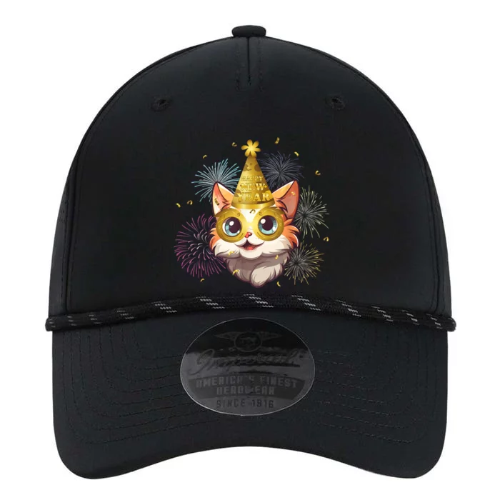 Cat New YearS Eve Party Happy New Year 2024 Fireworks Performance The Dyno Cap