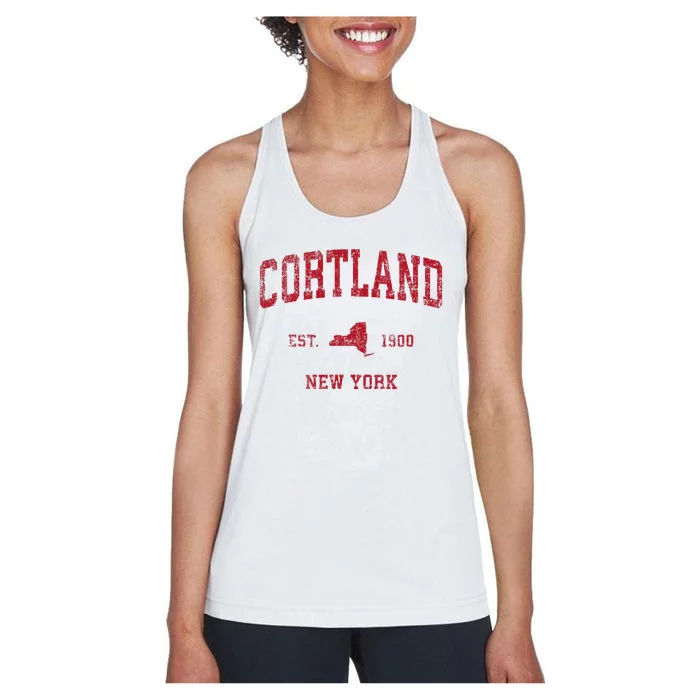 Cortland New York Ny Women's Racerback Tank