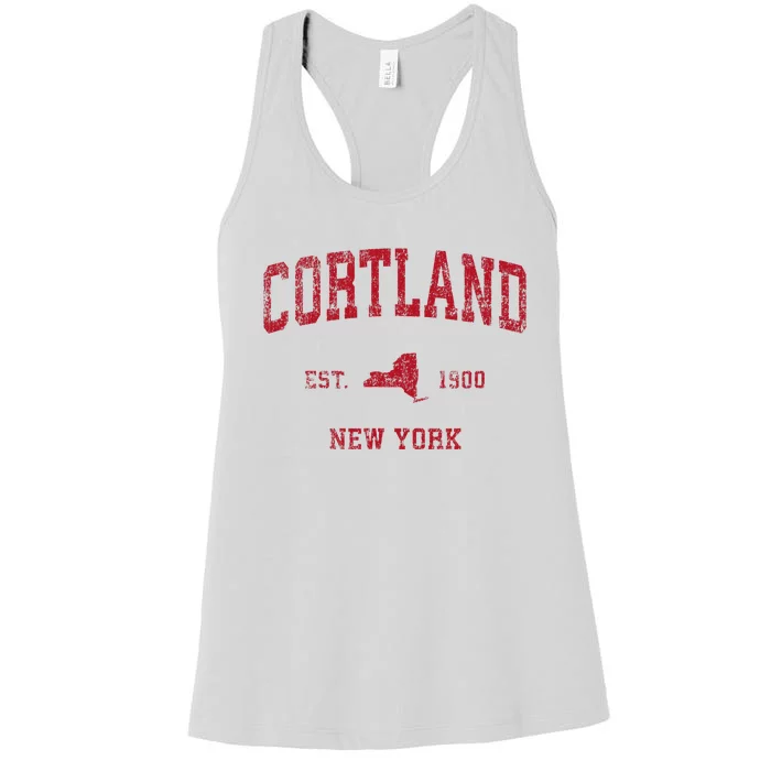 Cortland New York Ny Women's Racerback Tank