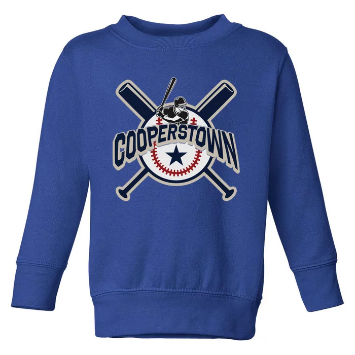 Cooperstown New York Baseball Game Family Vacation Gift Toddler Sweatshirt