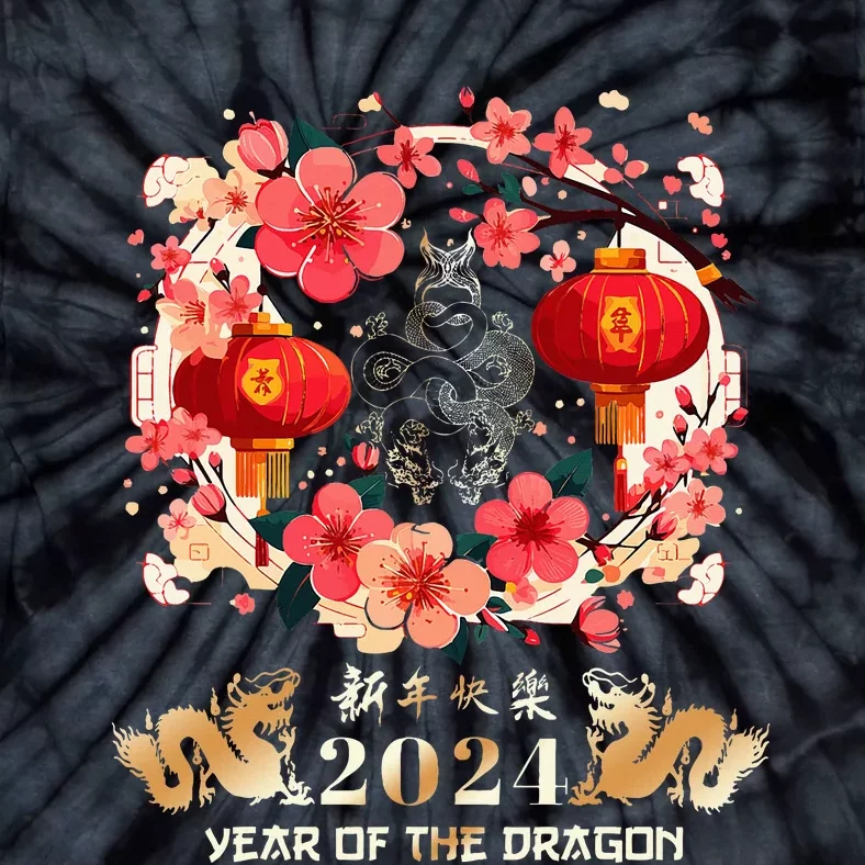 Chinese New Year 2024 Year Of The Dragon Lunar New Year 2024 Tie-Dye T-Shirt