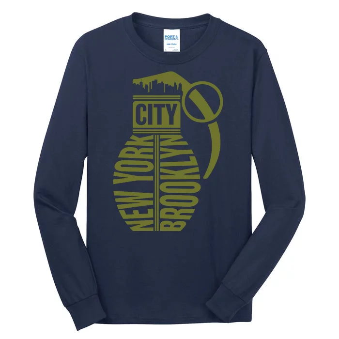 Cool New York City Brooklyn Grenade Design Tall Long Sleeve T-Shirt