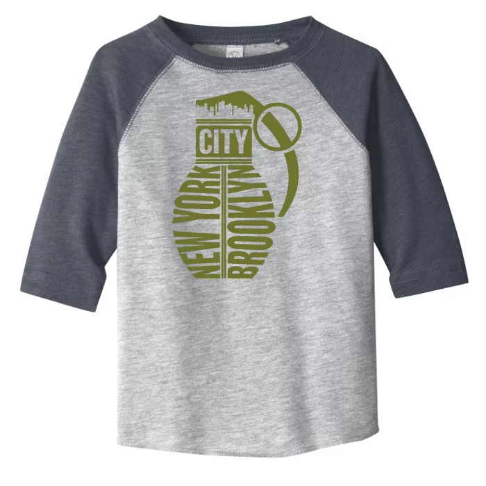 Cool New York City Brooklyn Grenade Design Toddler Fine Jersey T-Shirt