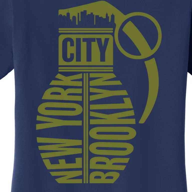 Cool New York City Brooklyn Grenade Design Women's T-Shirt