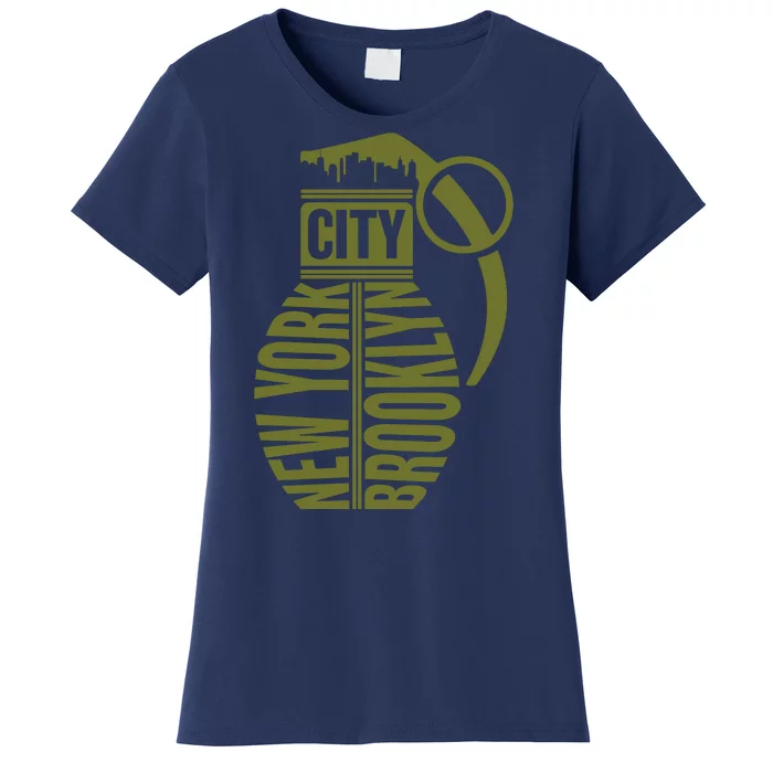 Cool New York City Brooklyn Grenade Design Women's T-Shirt