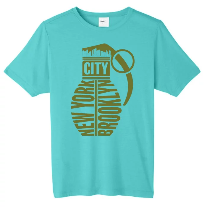 Cool New York City Brooklyn Grenade Design ChromaSoft Performance T-Shirt