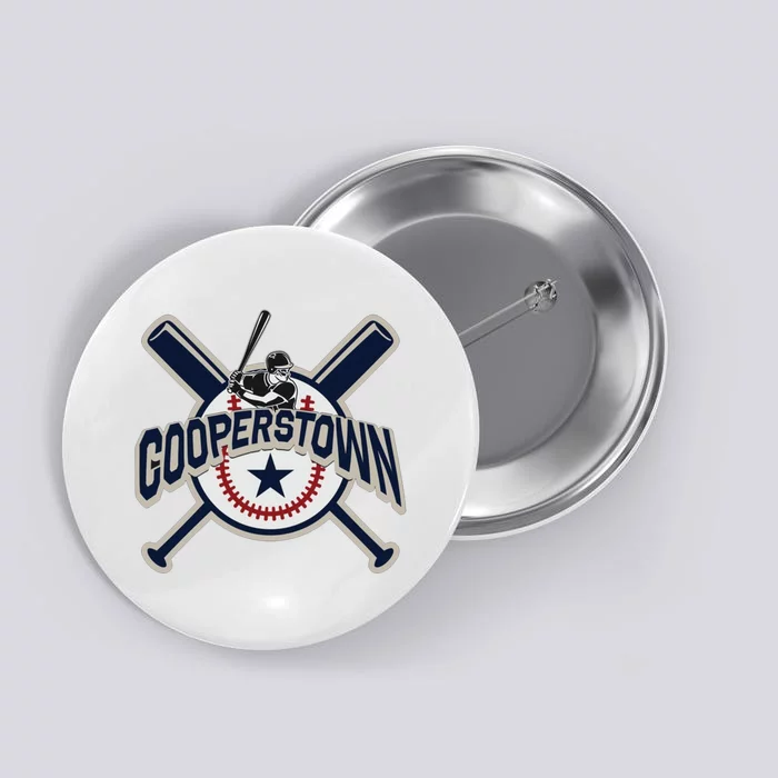 Cooperstown New York Baseball Game Family Vacation Button