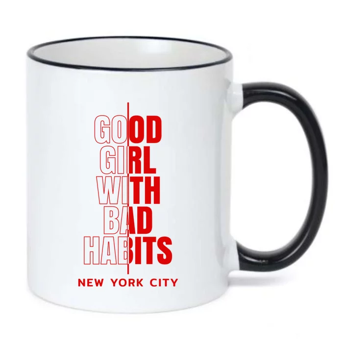 Cool New York City Good With Bad Habits Graphic Designs Meaningful Gift Black Color Changing Mug