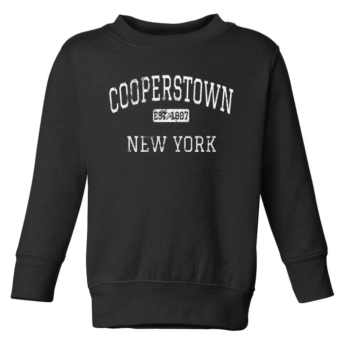 Cooperstown New York Ny Vintage Toddler Sweatshirt