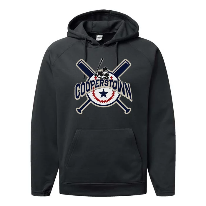 Cooperstown New York Baseball Game Family Performance Fleece Hoodie