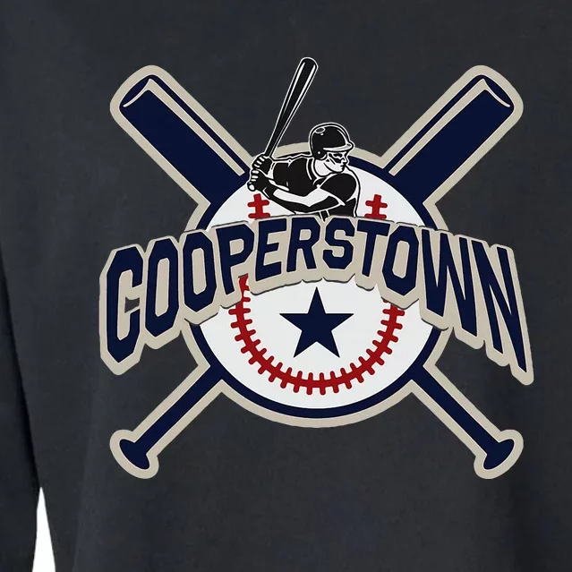 Cooperstown New York Baseball Game Family Cropped Pullover Crew