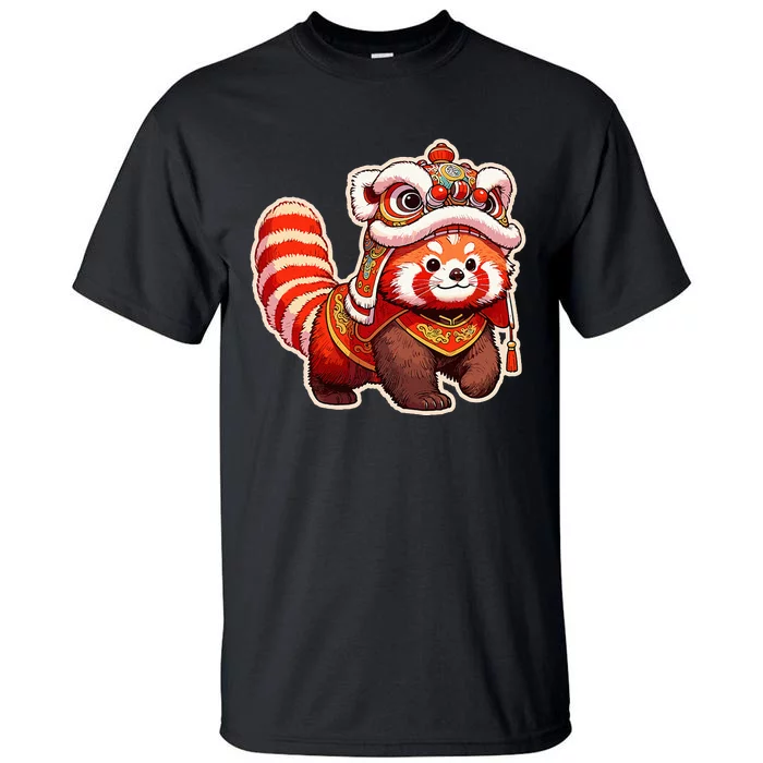 Chinese New Year Red Panda Lion Dance Lunar New Year 2024 Tall T-Shirt