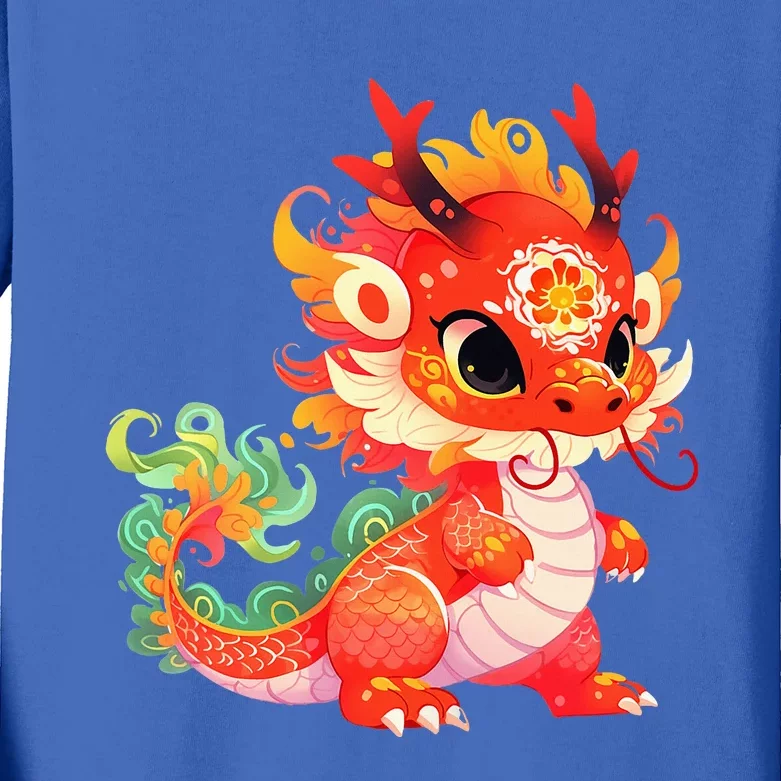 Chinese New Year 2024 Baby Dragon Gifts Celebration Kids Long Sleeve Shirt