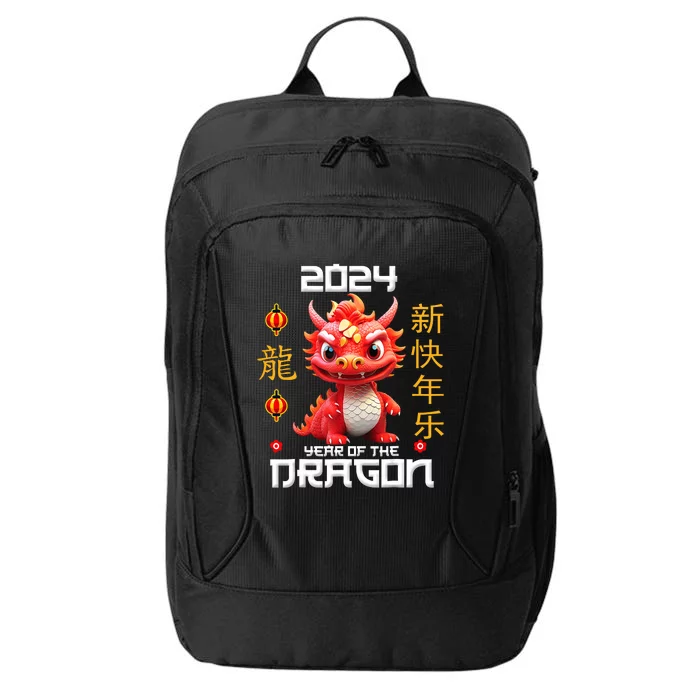 Chinese New Year Red Dragon Year Of The Dragon 2024 City Backpack