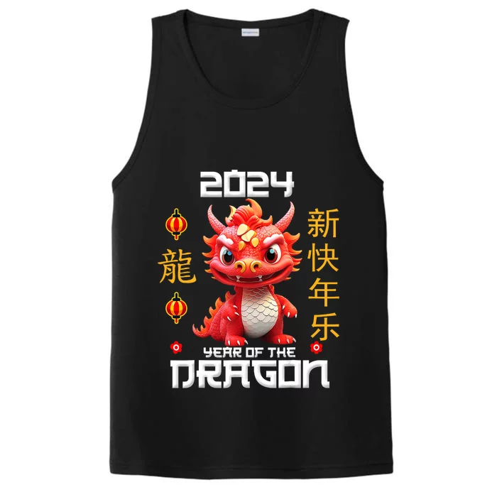 Chinese New Year Red Dragon Year Of The Dragon 2024 Performance Tank