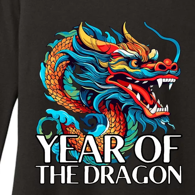 Chinese New Year Zodiac Year Of The Wood Dragon 2024 Womens CVC Long Sleeve Shirt