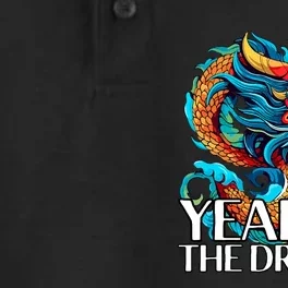 Chinese New Year Zodiac Year Of The Wood Dragon 2024 Dry Zone Grid Performance Polo