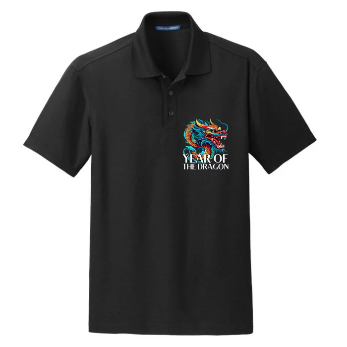 Chinese New Year Zodiac Year Of The Wood Dragon 2024 Dry Zone Grid Performance Polo