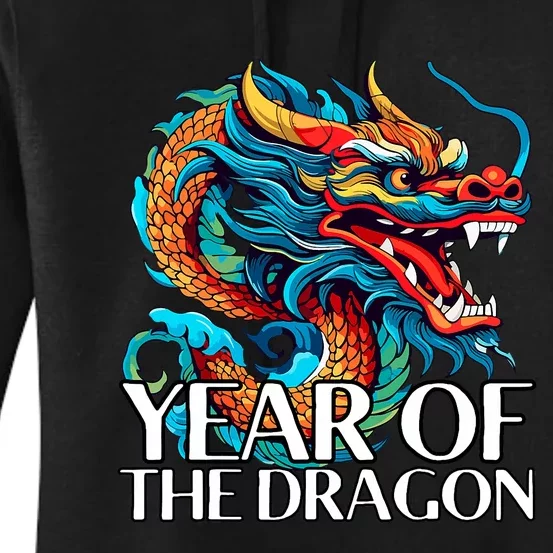 Chinese New Year Zodiac Year Of The Wood Dragon 2024 Women's Pullover Hoodie