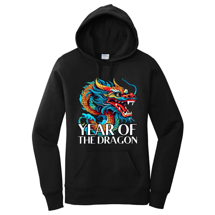 Chinese New Year Zodiac Year Of The Wood Dragon 2024 Women's Pullover Hoodie